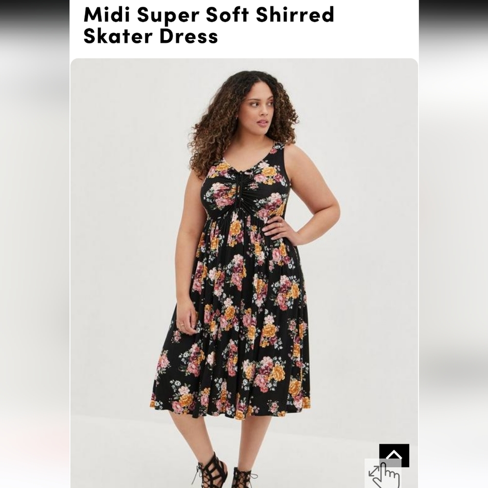 Torrid Super Soft Shirred Midi Dress